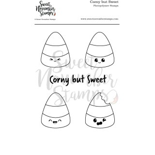Sweet November Stamps, clear stamp, Corny but Sweet