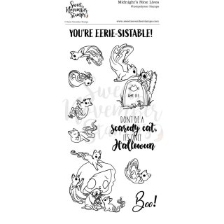 Sweet November Stamps, clear stamp, Midnights Nine Lives
