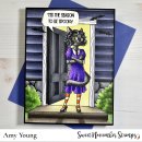 Sweet November Stamps, clear stamp, Black Cat Society