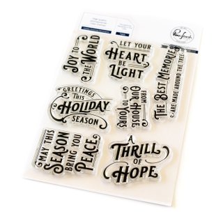 Pinkfresh Studio, clear stamp, Holiday Greetings Sentiments