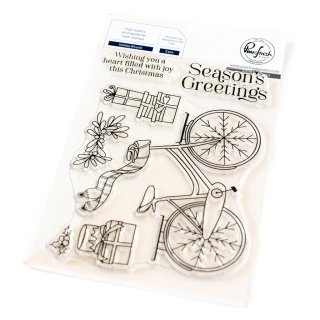 Pinkfresh Studio, clear stamp, Holiday Bicycle