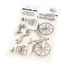 Pinkfresh Studio, clear stamp, Holiday Bicycle