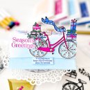 Pinkfresh Studio, clear stamp, Holiday Bicycle