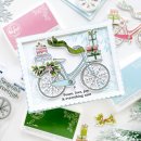 Pinkfresh Studio, Stencil, Holiday Bicycle