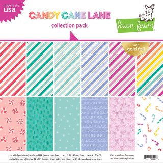 Lawn Fawn, candy cane lane collection pack,...