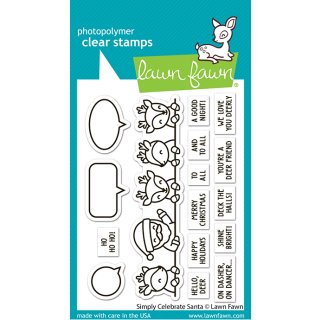 Lawn Fawn, clear stamp, simply celebrate santa