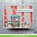 Lawn Fawn, clear stamp, treat cart add-on: coffee