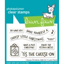 Lawn Fawn, clear stamp, cheesy christmas add-on