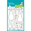 Lawn Fawn, clear stamp, frosty family