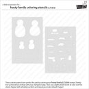 Lawn Fawn, coloring stencils, frosty family