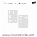 Lawn Fawn, coloring stencils, frosty family add-on