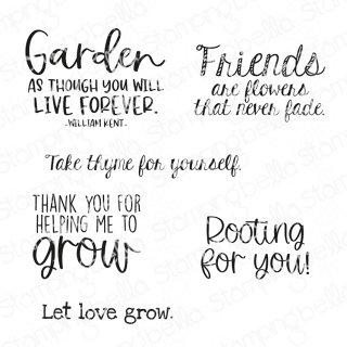 Stamping Bella, Rubber Stamp, GARDEN SENTIMENT SET...
