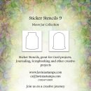 Lavinia Stamps, Sticker Stencils, Moon Jar Collection