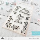 Mama Elephant, clear stamp, HOLLY AND LEAVES