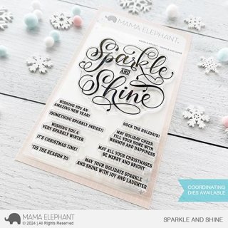 Mama Elephant, clear stamp, SPARKLE AND SHINE
