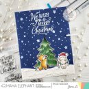 Mama Elephant, clear stamp, YULETIDE GREETINGS