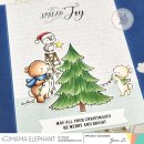 Mama Elephant, clear stamp, YULETIDE GREETINGS