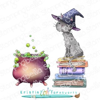 Stamping Bella, Rubber Stamp, BLACK CAT MAGIC (includes 2 stamps)