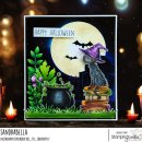 Stamping Bella, Rubber Stamp, BLACK CAT MAGIC (includes 2 stamps)