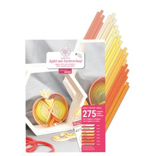 papier + ideen: Quilling Kit, Äpfel mit Farbverlauf