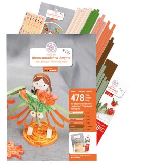 papier + ideen, Blumenmädchen August Quilling Kit