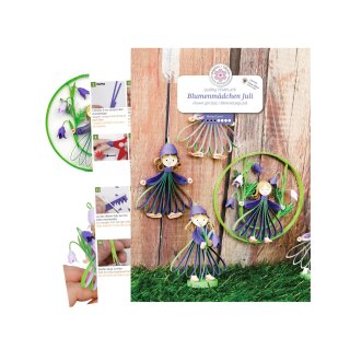 papier + ideen: Quilling Anleitung, Blumenmädchen Juli
