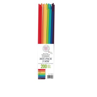 papier + ideen, Quilling Papierstreifen MIX Regenbogen, 3x450mm, 280 Streifen
