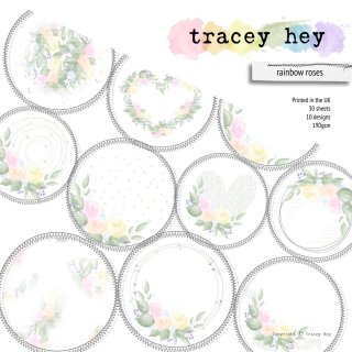 Tracey Hey, Paper Pad – Rainbow Roses