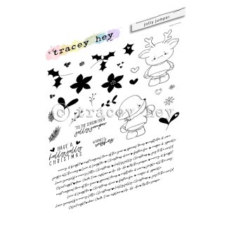 Tracey Hey, clear stamp A5, "Jolly Jumper"