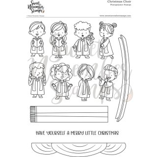 Sweet November Stamps, clear stamp, Christmas Choir