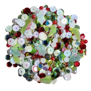 Sweet November Stamps, Sequins: Mistletoe and Holly Mix
