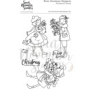 Sweet November Stamps, clear stamp, Retro Christmas Shoppers
