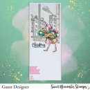Sweet November Stamps, clear stamp, Retro Christmas Shoppers