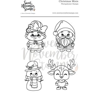 Sweet November Stamps, clear stamp, Christmas Minis