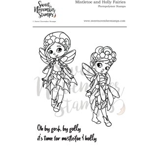 Sweet November Stamps, clear stamp, Mistletoe and Holly...