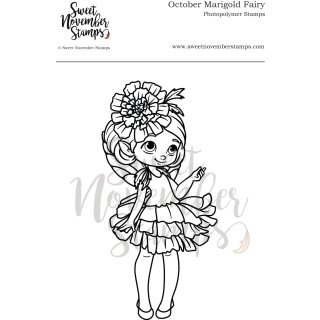 Sweet November Stamps, clear stamp, October Marigold Fairy