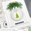 Mama Elephant, clear stamp, ROUND TAG WISHES