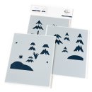 Pinkfresh Studio, Stencil, Trees