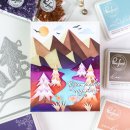 Pinkfresh Studio, Stencil, Mountains