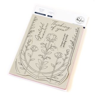 Pinkfresh Studio, cling stamp, Art Deco Floral Arch