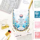 Pinkfresh Studio, Stencil, Art Deco Floral Arch