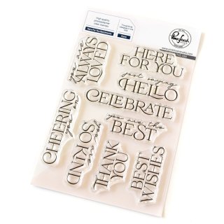 Pinkfresh Studio, clear stamp, Here For You Sentiments
