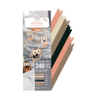 papier + ideen: Quilling Kit, Eulen orange