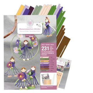 papier + ideen, Blumenmädchen Oktober Quilling Kit