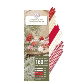 papier + ideen, Fröbelstern Mix 5mm, Landhaus-Charme