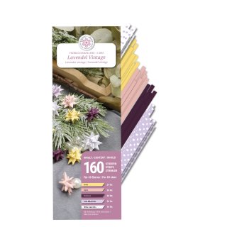 papier + ideen, Fröbelstern Mix 5mm, Lavendel Vintage