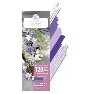 papier + ideen, Fröbelstern Mix 10mm, Lila Poesie