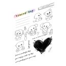 Tracey Hey, clear stamp A5, "Just a Note II"