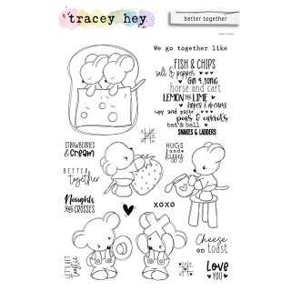 Tracey Hey, clear stamp A5, "better together"