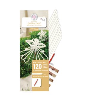 papier +  ideen: Quilling Kit, Engel Weiß mit Tool